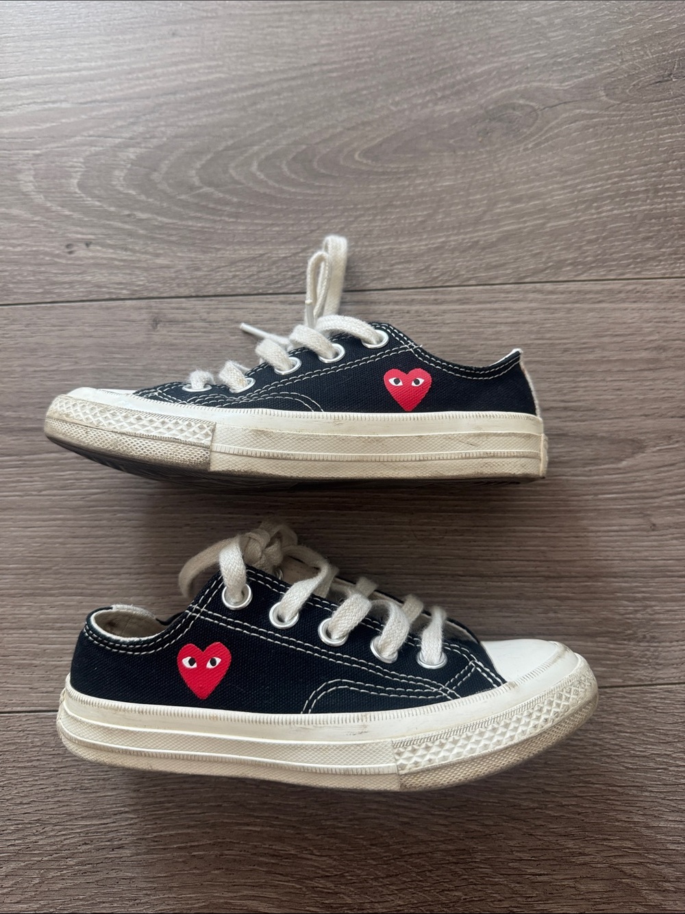Converse x PLAY Comme des Garçons sneakers with iconic red heart size 12